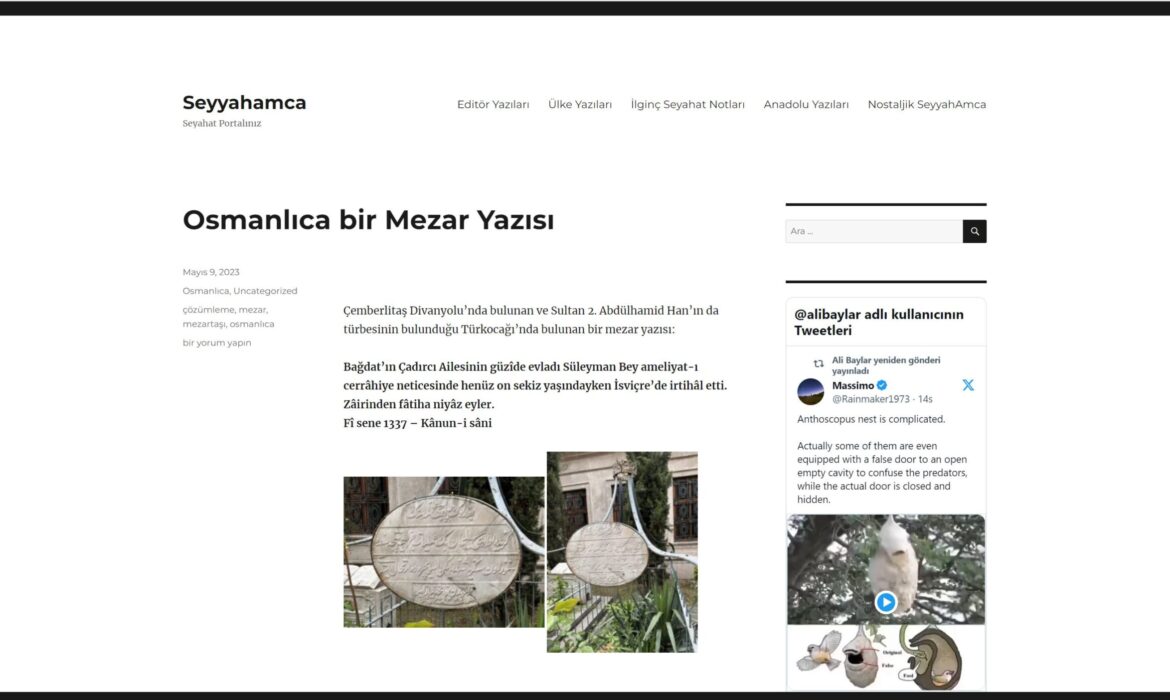 Seyyahamca Blog Sitesi